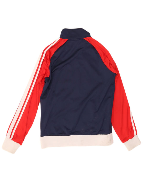 Giacca da ginnastica ASICS da uomo, piccola, in poliestere color block blu navy