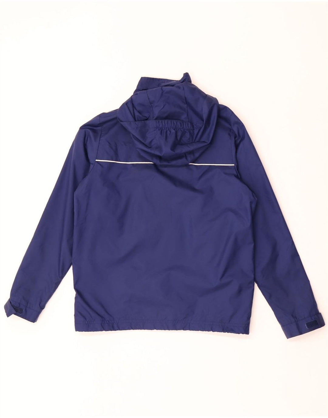 Giacca antipioggia con cappuccio Adidas da ragazzo 11-12 anni in nylon blu navy