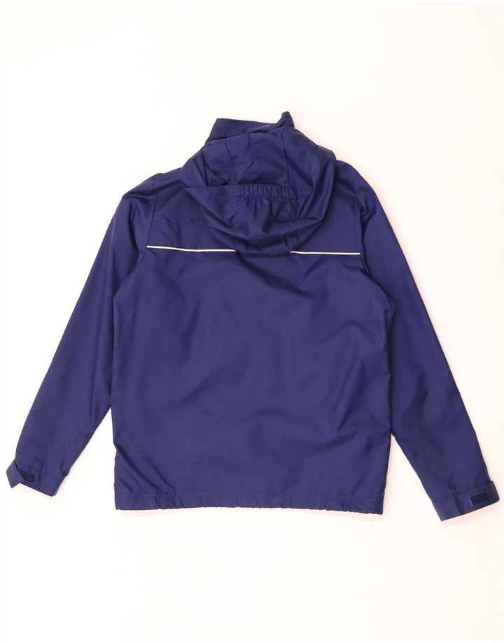 Giacca antipioggia con cappuccio Adidas da ragazzo 11-12 anni in nylon blu navy