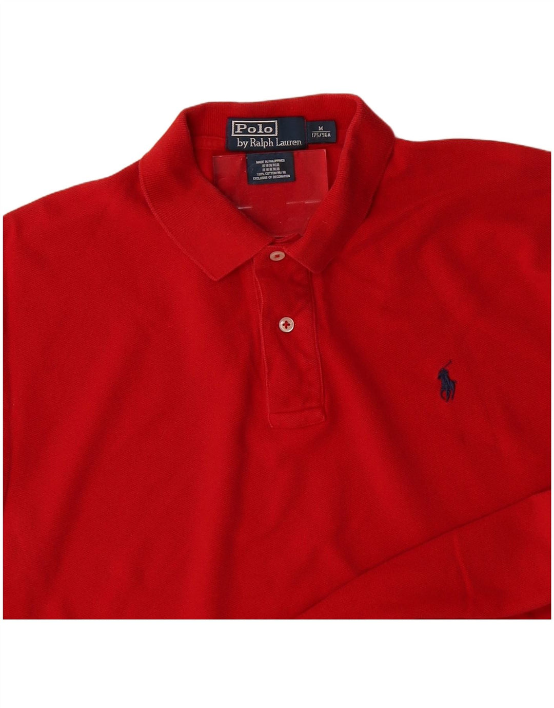 POLO RALPH LAUREN Mens Polo Shirt Medium Red Cotton