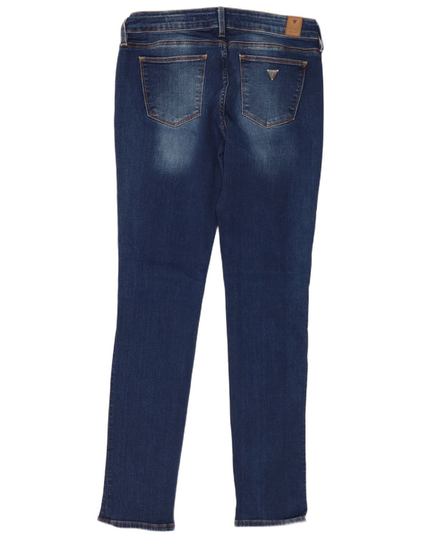 Jeans skinny GUESS da donna a vita media W31 L32 cotone blu navy