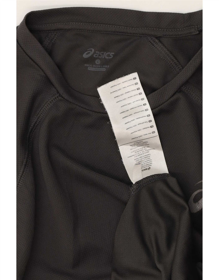 T-shirt da uomo Asics Top grande in poliestere grigio