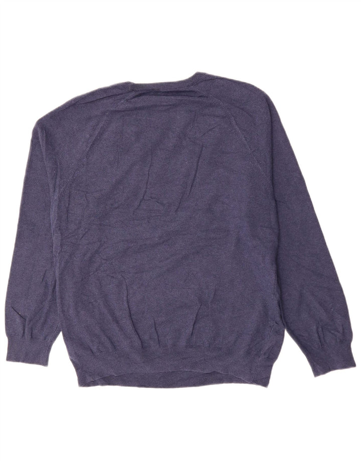 FRENCH CONNECTION Maglione da uomo girocollo grande cotone blu navy