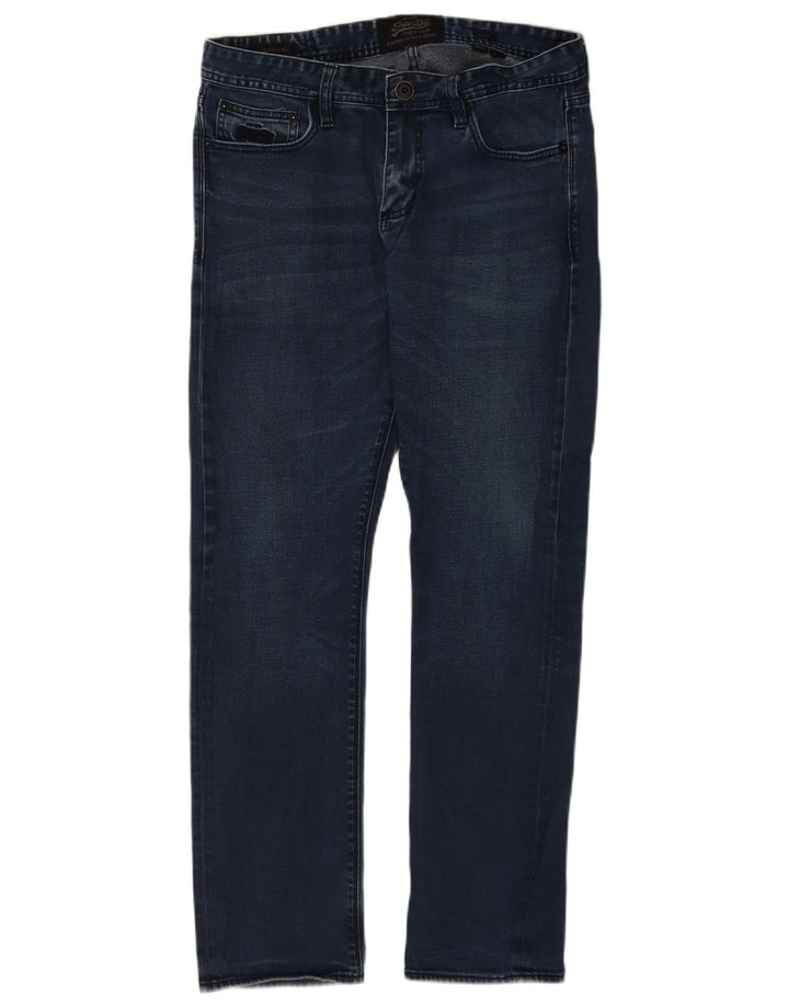 Jeans slim da uomo Superdry W34 L32 cotone blu navy