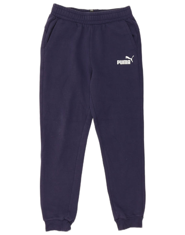 Pantaloni della tuta da ragazza Puma Joggers 13-14 anni in cotone blu navy