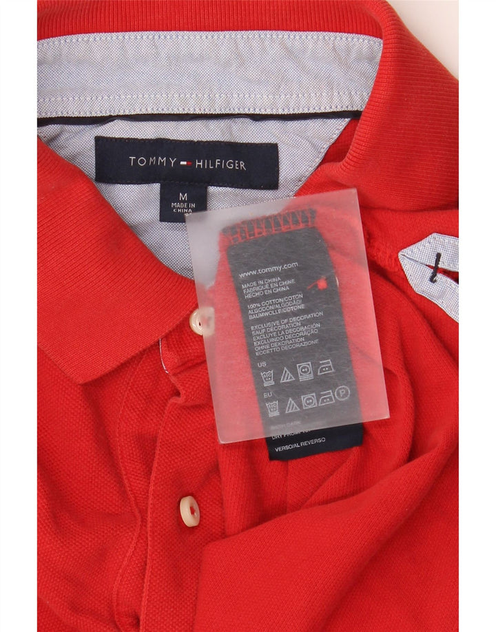 Polo da uomo Tommy Hilfiger in cotone rosso medio