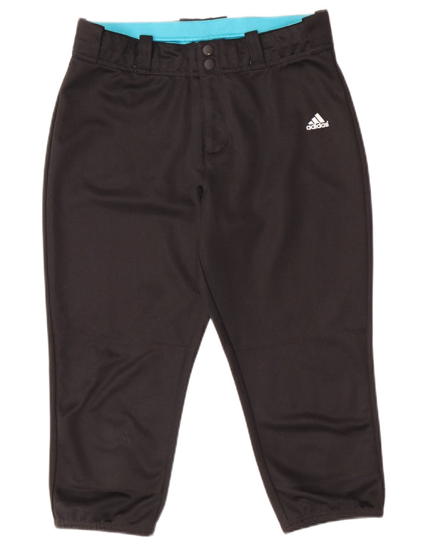 Pantaloni Adidas Aeroready Capri da ragazzo 13-14 anni XL W28 L19 poliestere nero