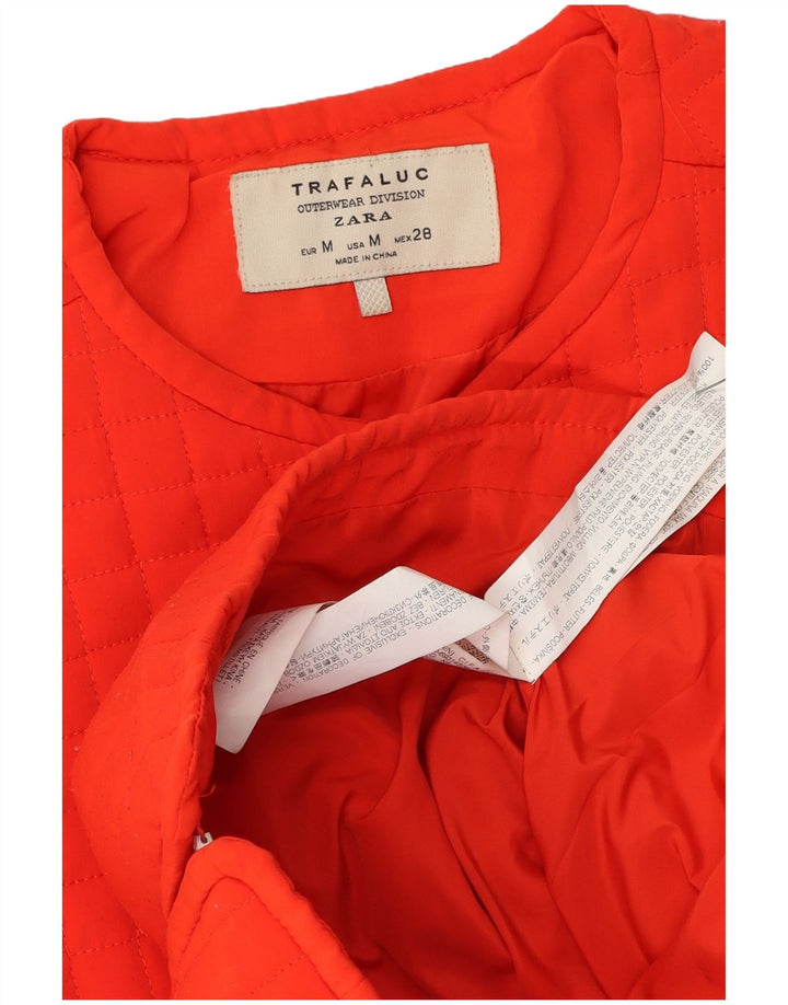 Giacca trapuntata Trafaluc da donna Zara UK 14 Poliestere arancione medio