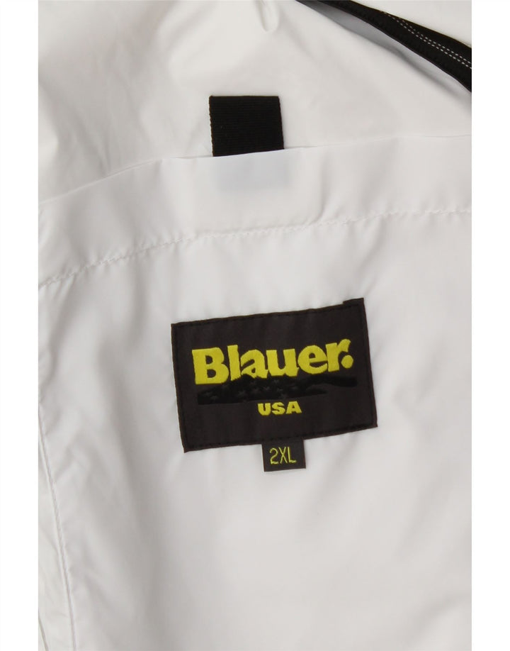 Giacca antipioggia da donna con cappuccio BLAUER UK 20 2XL Poliammide bianca