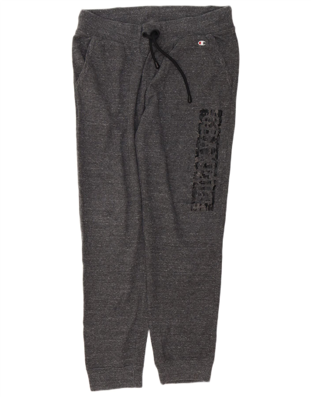 CHAMPION Pantaloni da tuta con grafica da donna Joggers UK 18 XL Grigio chiazzato