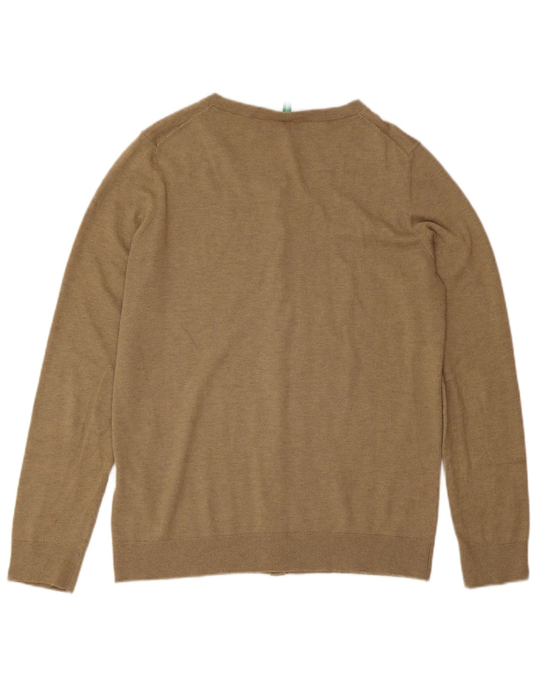 Maglione cardigan da donna Benetton UK 12 Poliammide marrone medio