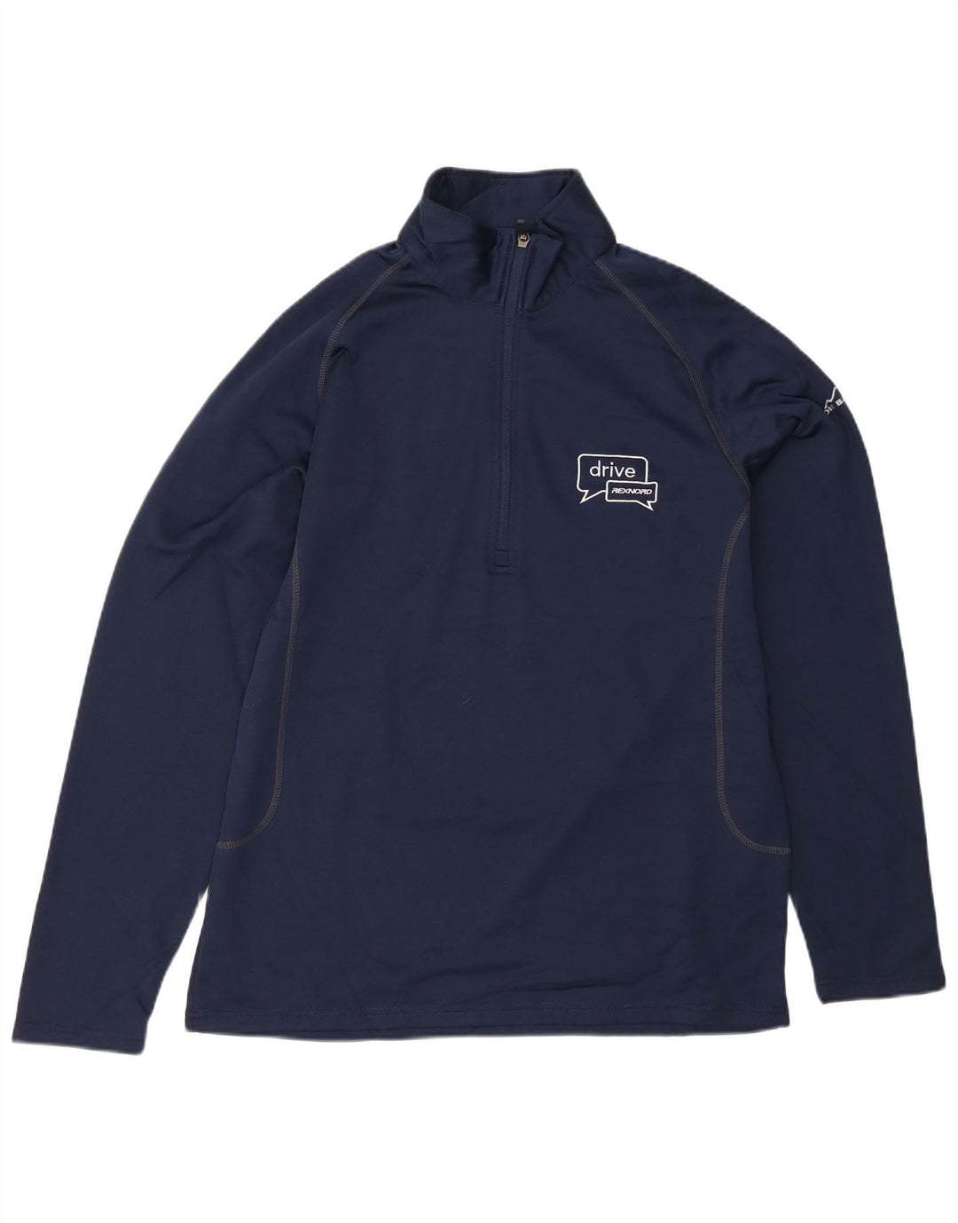 EDDIE BAUER Felpa con collo con zip da uomo Maglione grande poliestere blu navy
