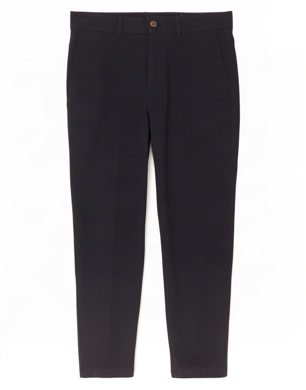 Pantaloni da abito slim da uomo Zara EU 44 Large W34 L28 poliestere blu navy