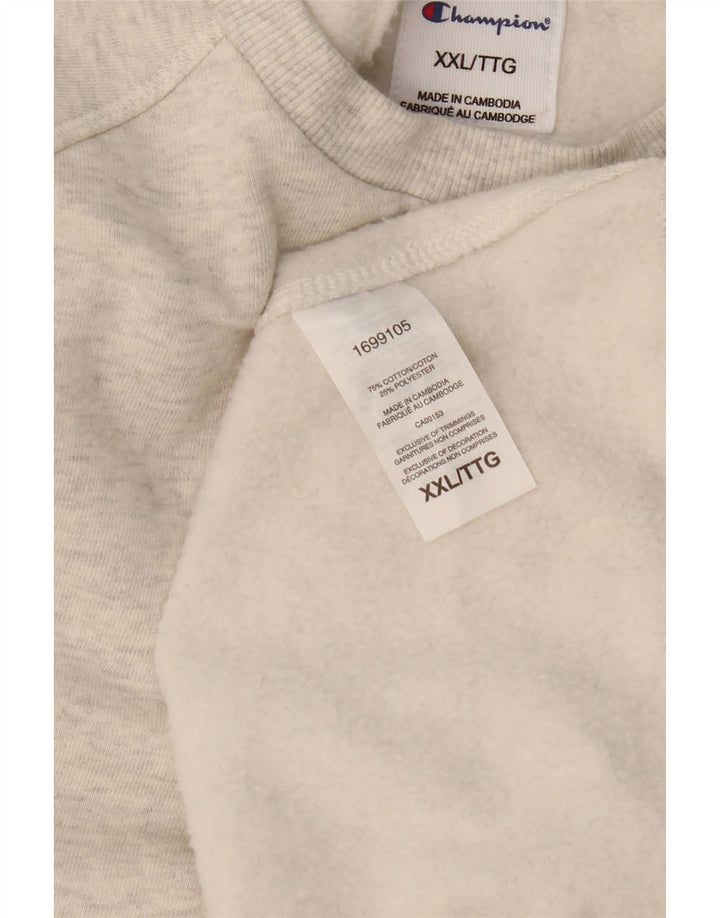 CHAMPION Mens Sweatshirt Jumper 2XL Grey Flecked Cotton Vintage Champion and Second-Hand Champion from Messina Hembry 