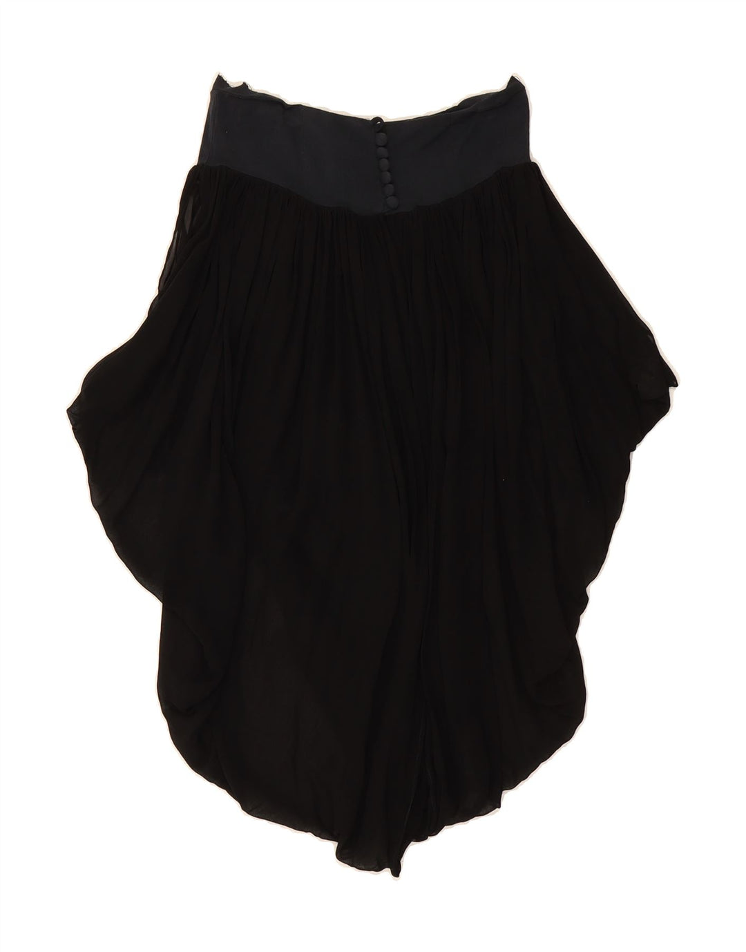 VINTAGE Womens Asymmetrical Skirt W26 Small Black Vintage Vintage and Second-Hand Vintage from Messina Hembry 