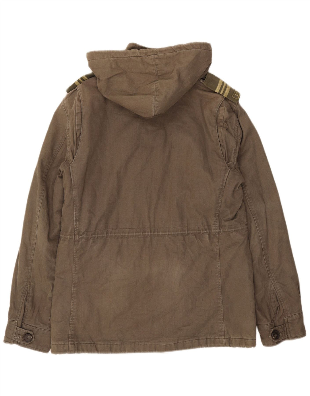 Giacca militare con cappuccio da uomo Levi's UK 38 cotone kaki medio