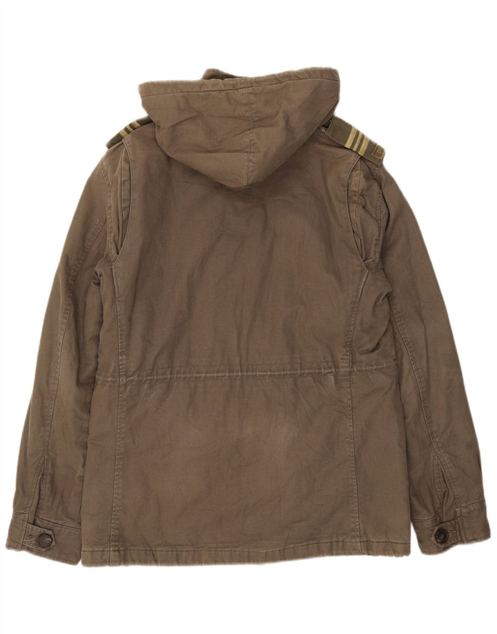 Giacca militare con cappuccio da uomo Levi's UK 38 cotone kaki medio