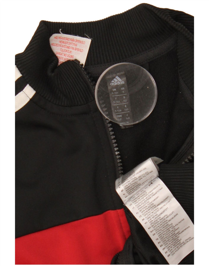 Giacca da tuta ADIDAS da ragazzo 9-10 anni in poliestere color block nero