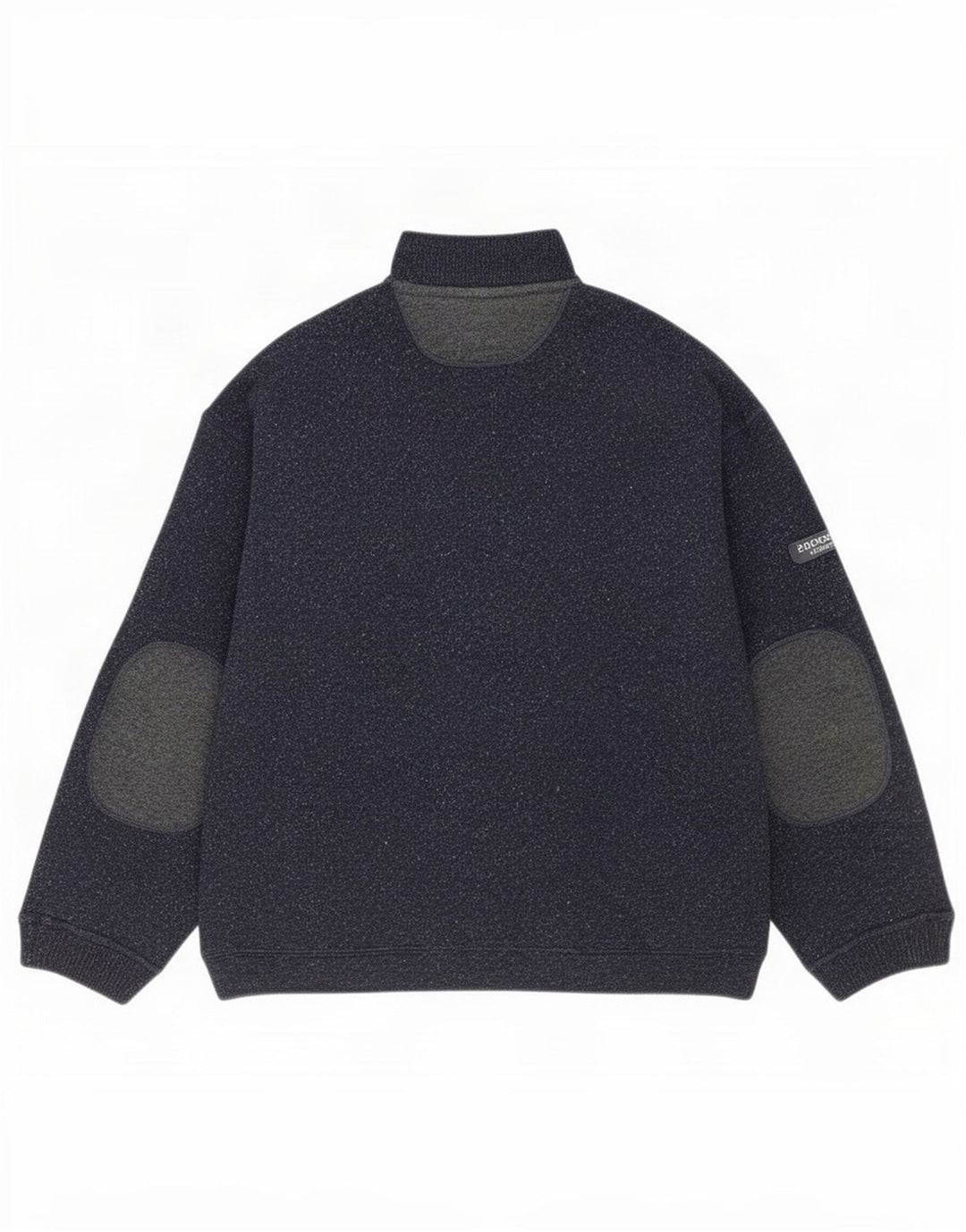 Maglione Colmar da uomo con zip e collo in lana screziata media blu navy