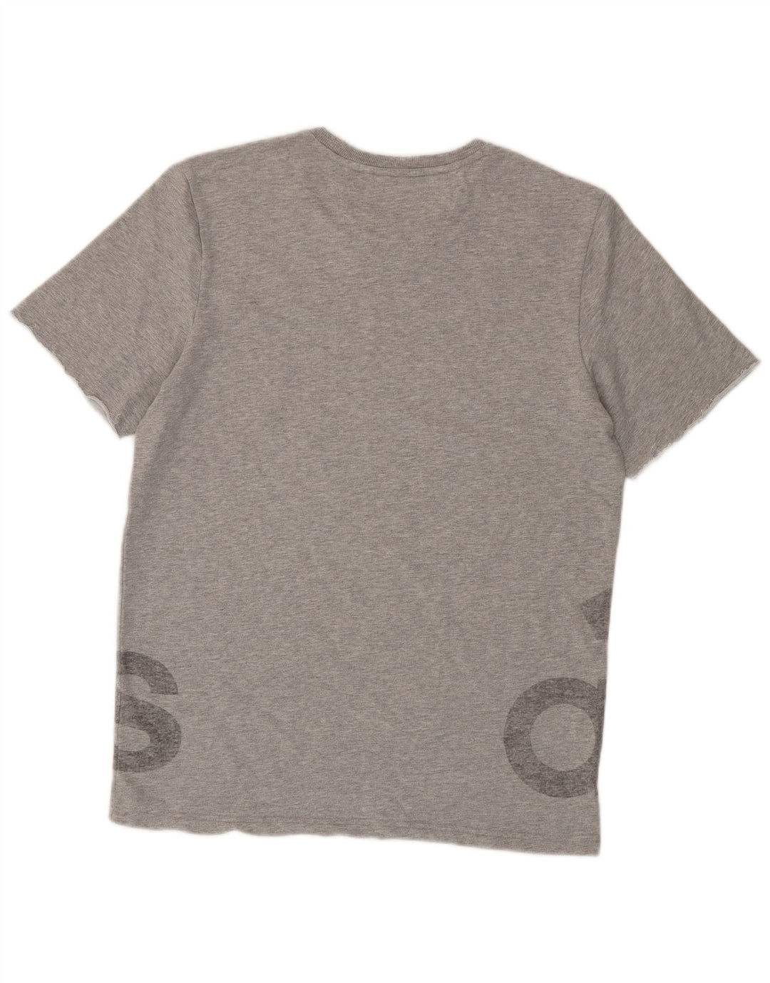 T-shirt grafica da uomo Adidas Top grande in cotone grigio
