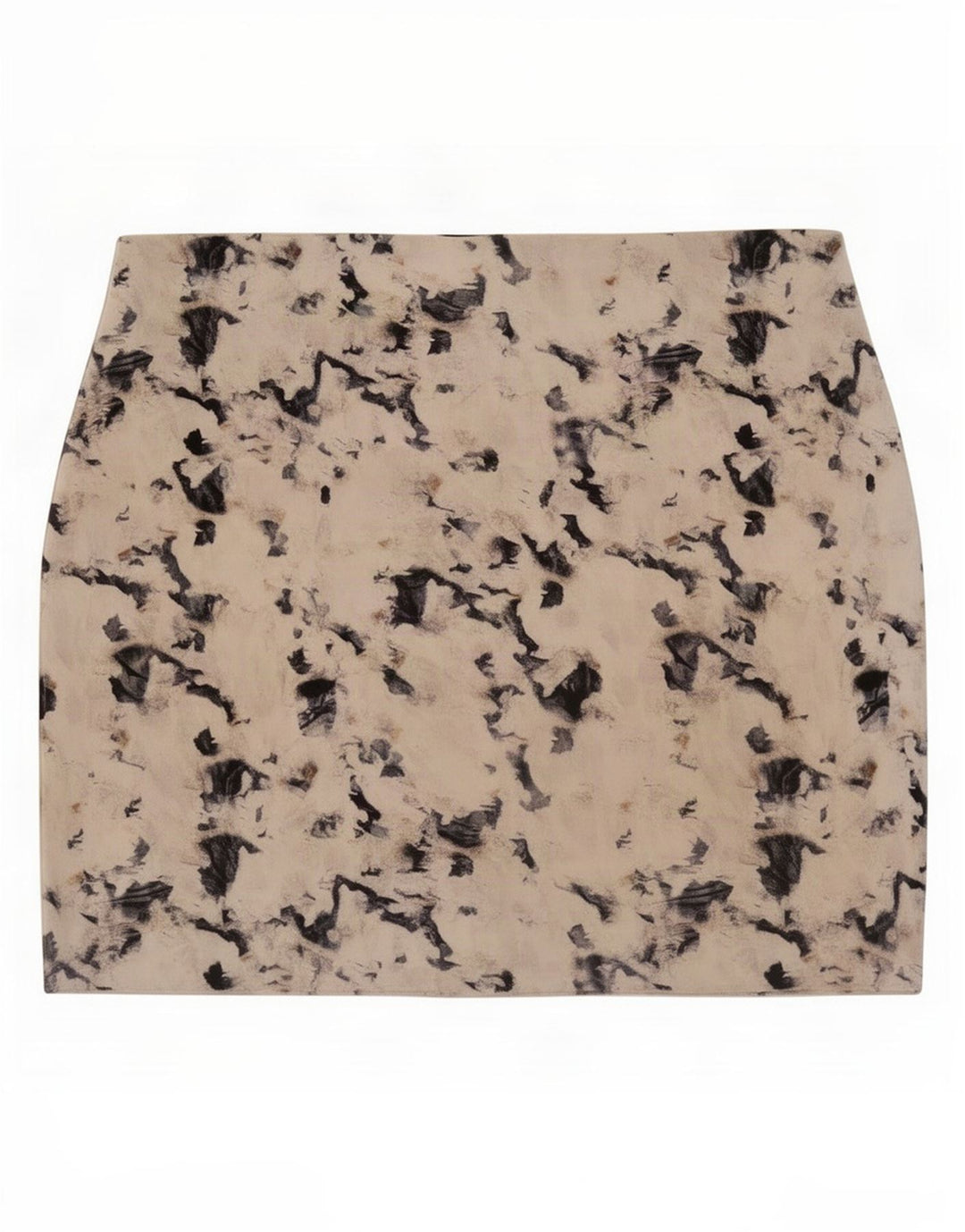 Minigonna Zara da donna con motivo astratto grande W30 beige