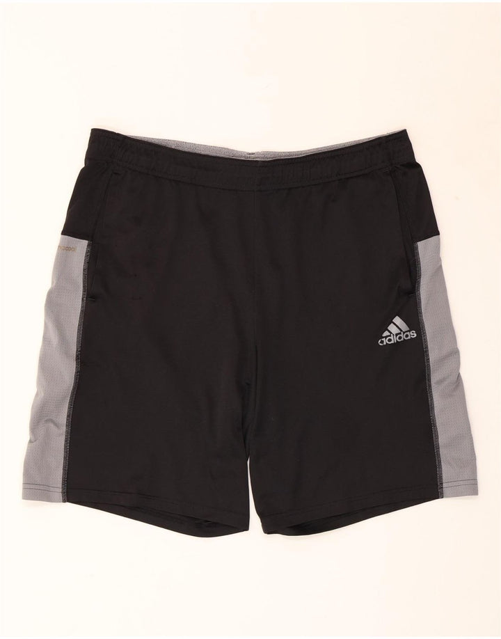 Pantaloncini sportivi ADIDAS da uomo Climacool, poliestere color block medio nero