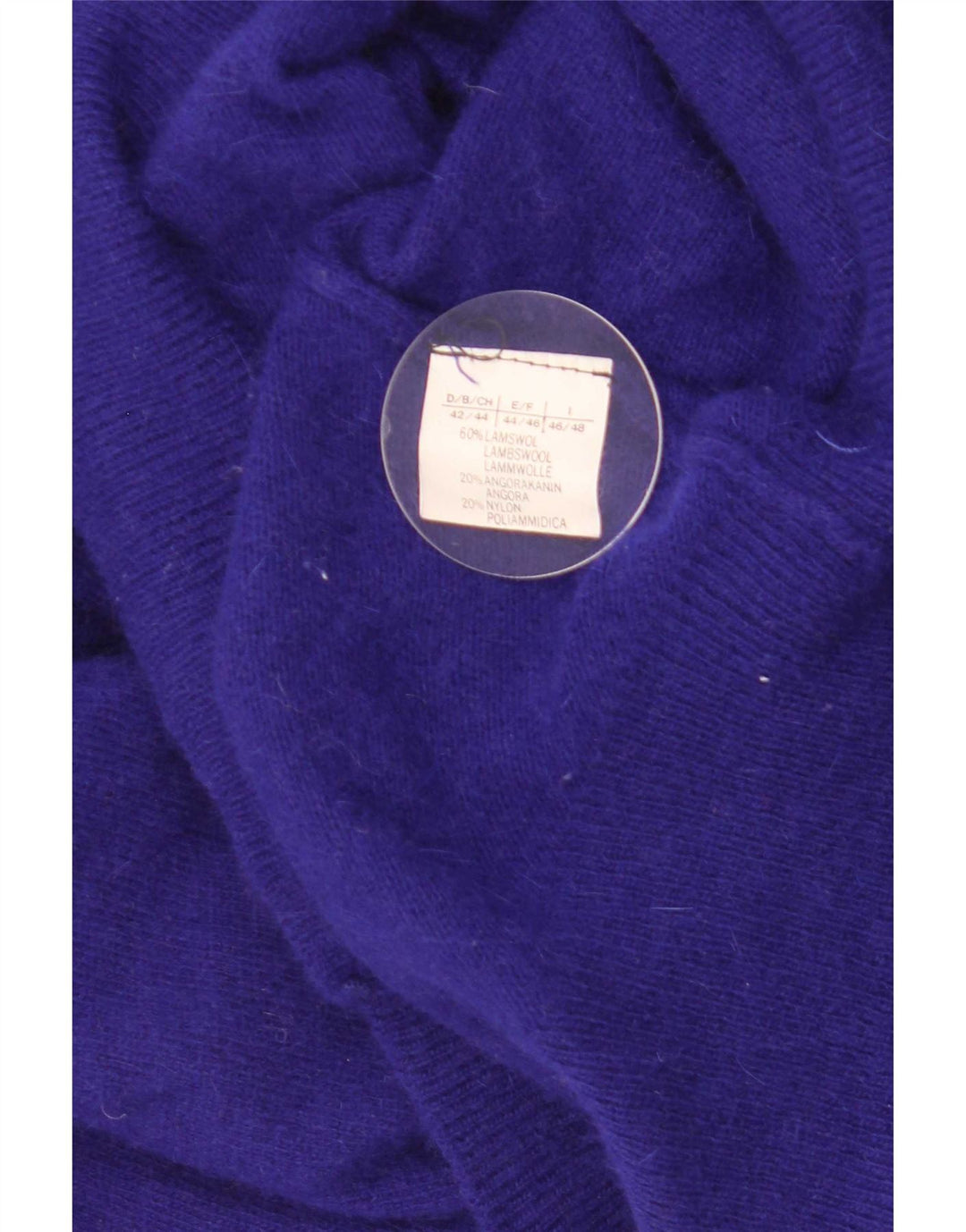 Maglione cardigan da donna vintage IT 46/48 grande lana viola
