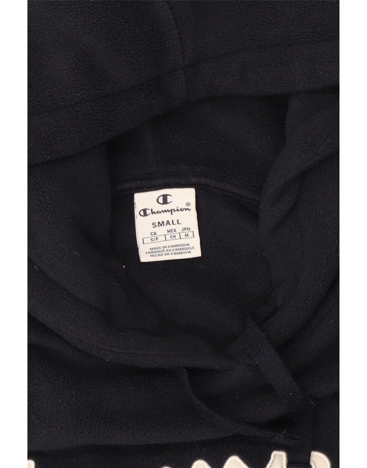 Maglione in pile oversize con grafica da donna Champion UK 10 piccolo nero