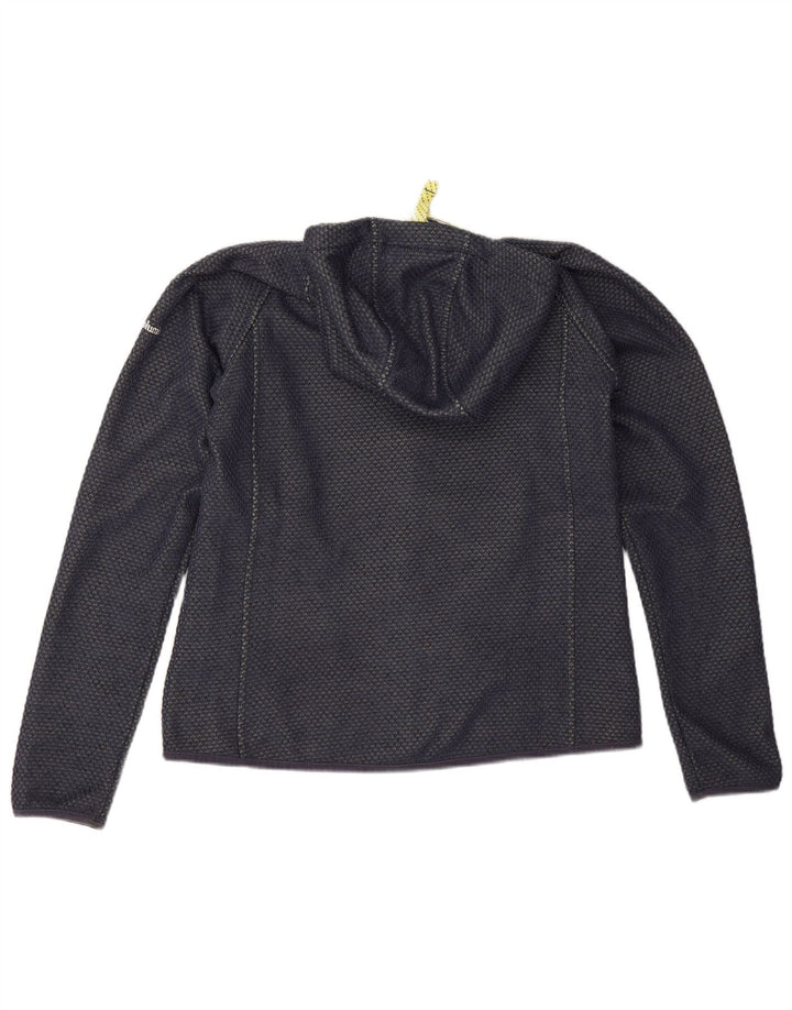 Maglione con cappuccio e zip da donna Columbia UK 16 Grande poliestere blu navy