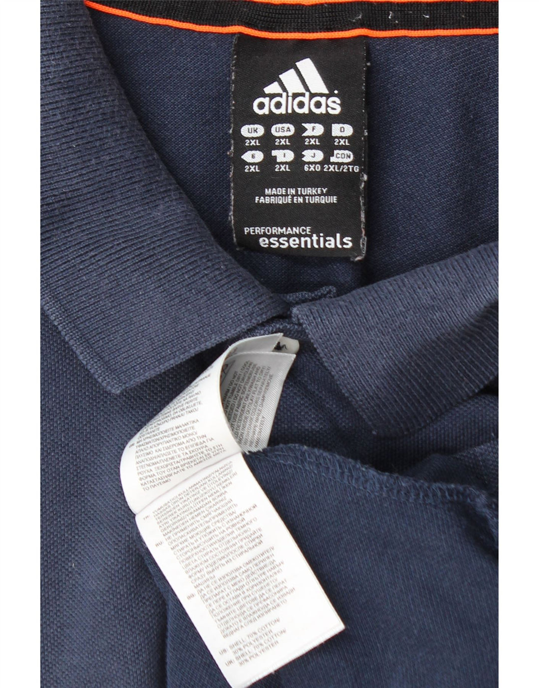 Polo ADIDAS da uomo Climalite 2XL cotone blu navy