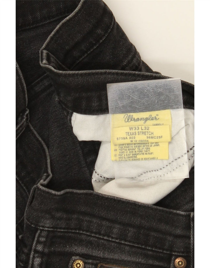 WRANGLER Jeans dritti elasticizzati Texas da uomo W33 L32 cotone nero