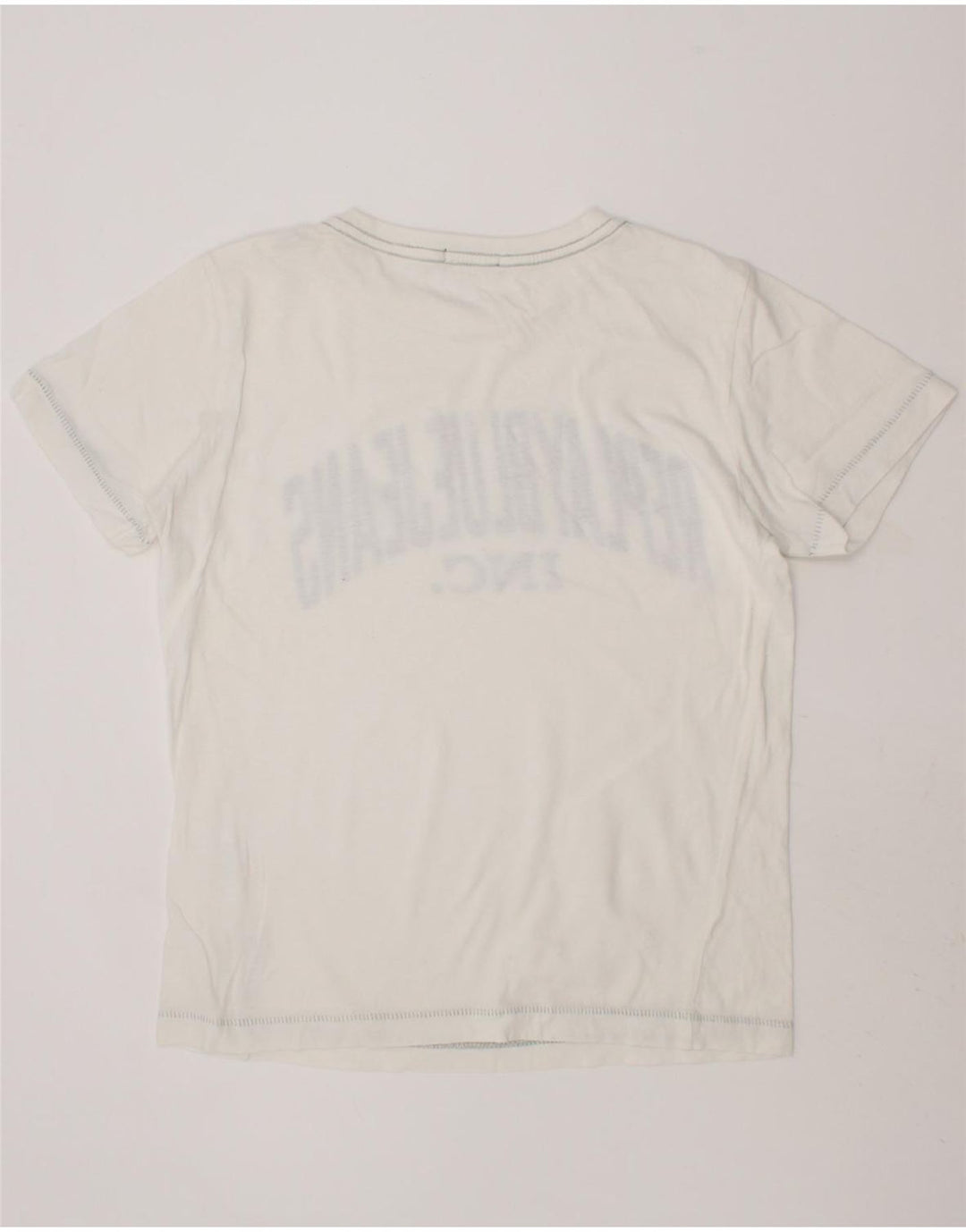 REPLAY Boys Graphic T-Shirt Top 7-8 Years White Vintage Replay and Second-Hand Replay from Messina Hembry 