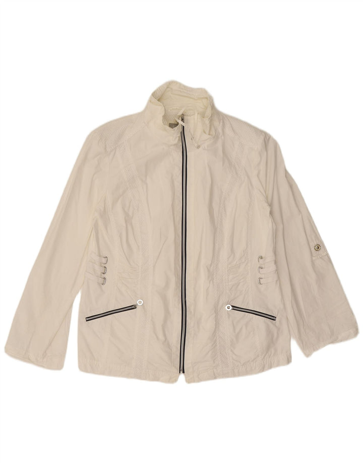 Giacca antipioggia da donna Canda EU 48 2XL Poliestere bianco
