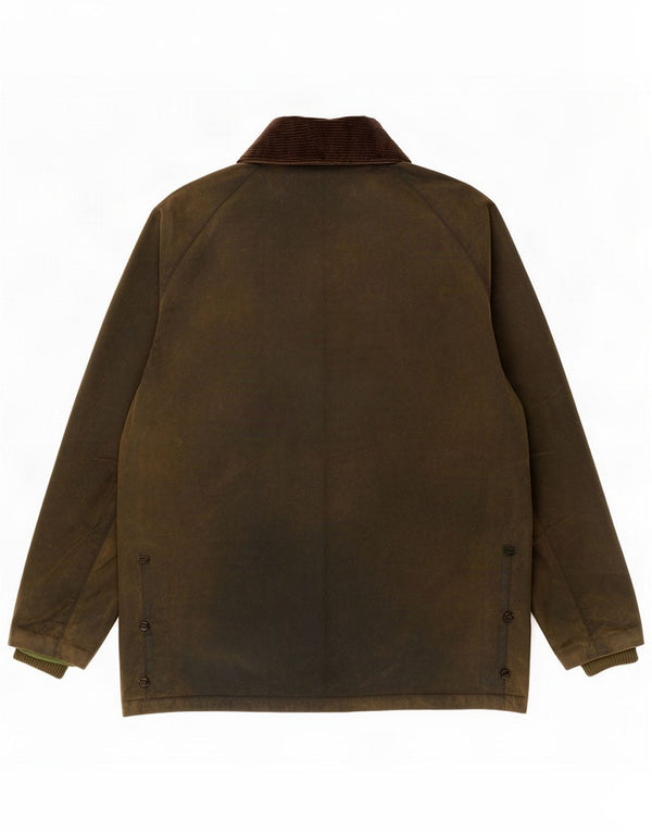 Barbour Uomo Bedale Loose Fit Giacca cerata taglia 46 Small Khaki Colourblock
