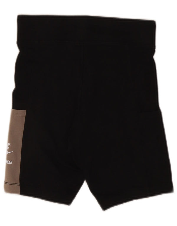 Pantaloncini sportivi grafici Nike da donna UK 8 piccoli in cotone color block nero