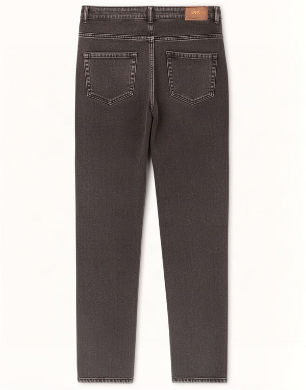 Zara Womens Trafaluc Distressed Straight Jeans EU 40 Medium W30 L27 Black