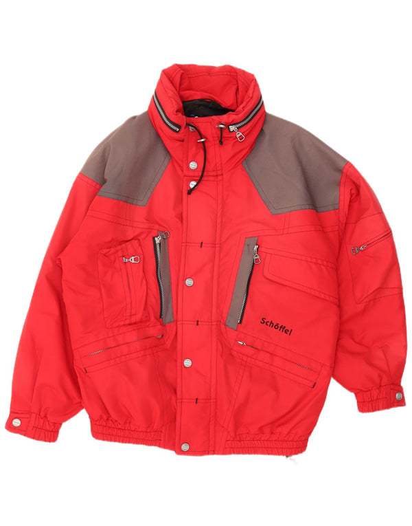 Giacca da sci con cappuccio da uomo SCHOFFEL UK 42 XL Red Colourblock