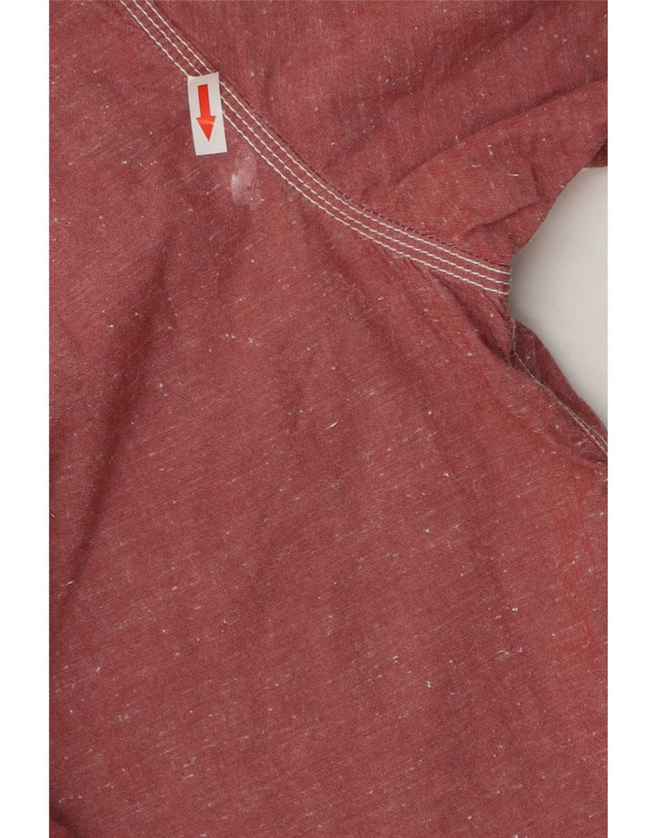 Camicia a maniche corte da uomo Weird Fish XL in cotone rosa