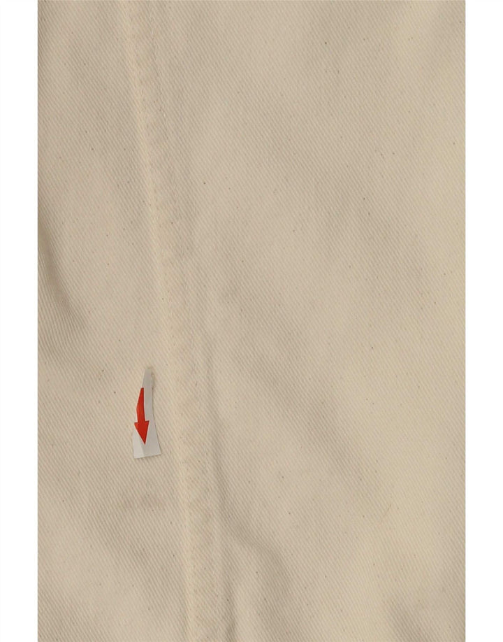 Giacca di jeans vintage da donna UK 20 2XL cotone bianco sporco