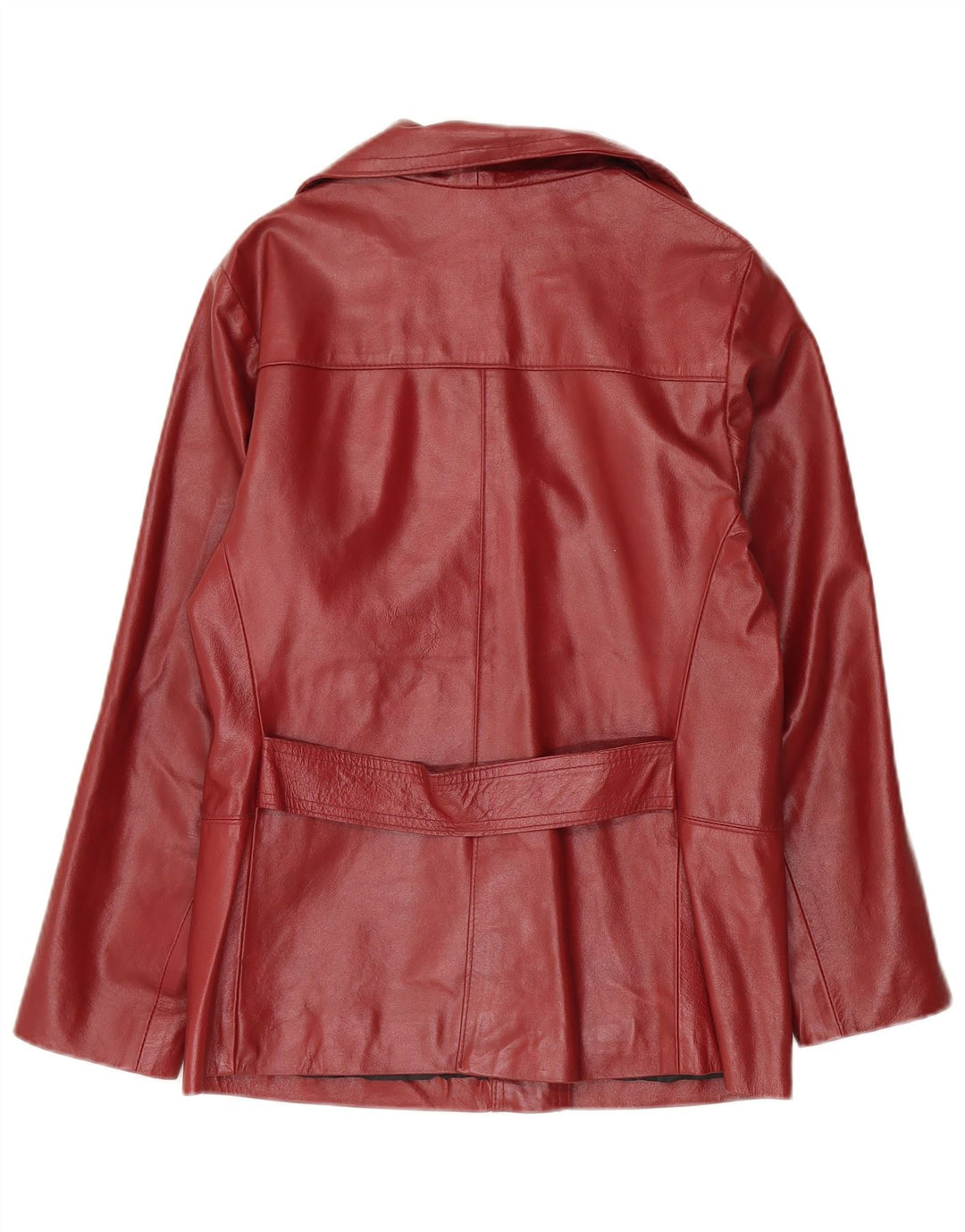 Per favore Giacca in pelle da donna UK 14 Borgogna media