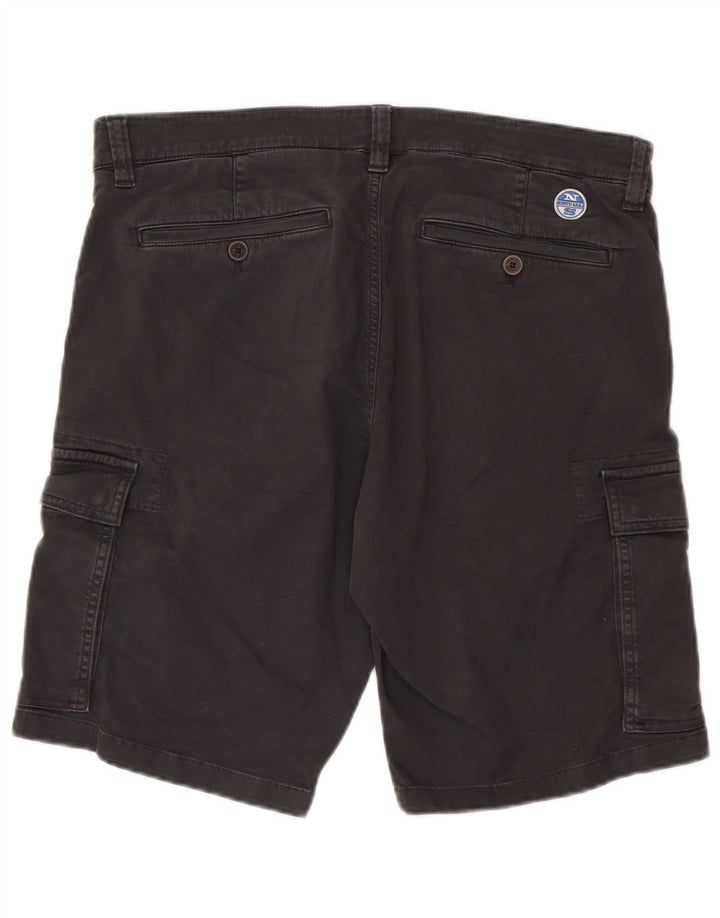 Pantaloncini cargo da uomo North Sails W34 Large in cotone grigio