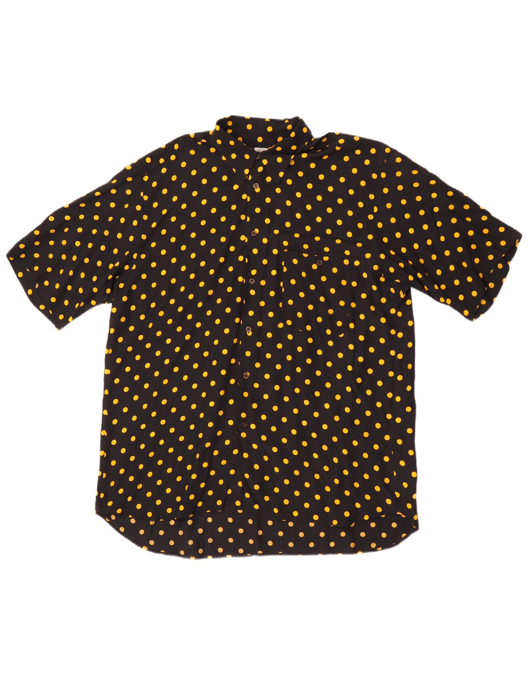 Camicia a maniche corte da uomo VINTAGE media nera maculata