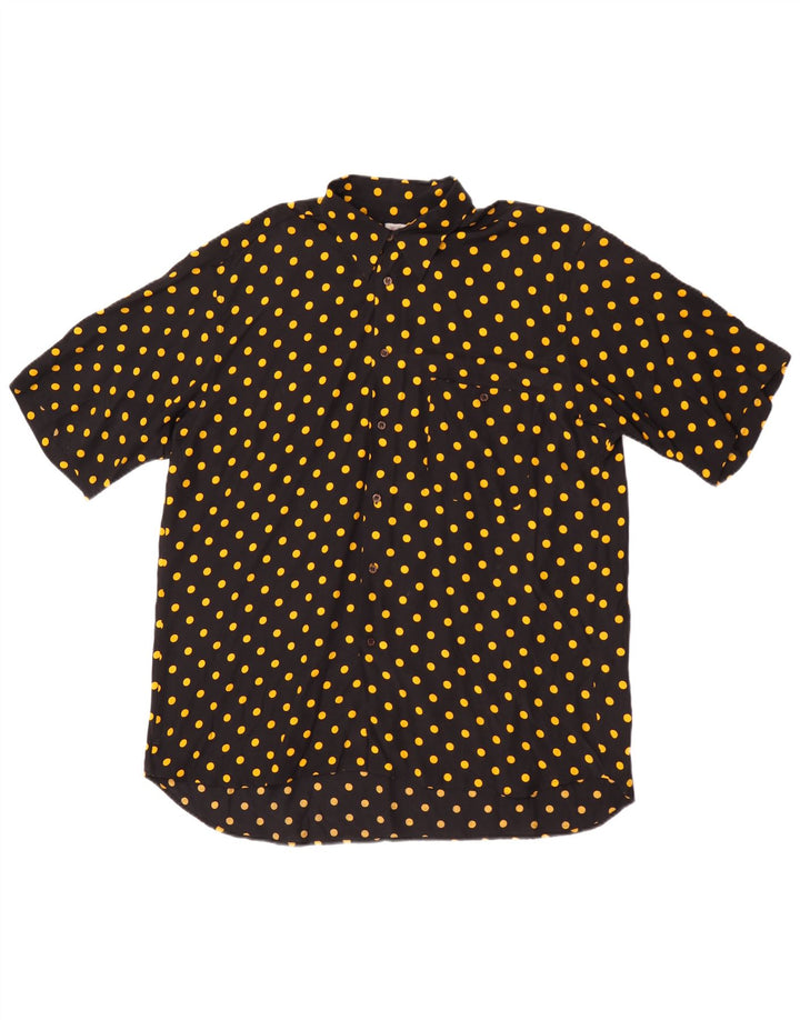 Camicia a maniche corte da uomo VINTAGE media nera maculata