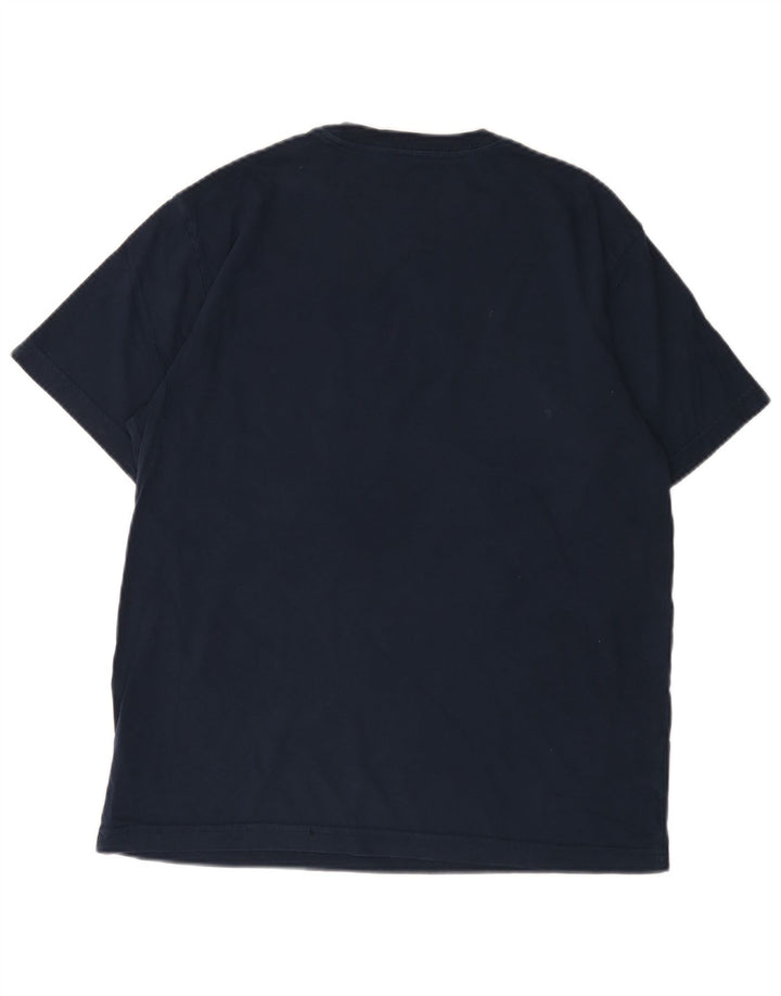 T-shirt da uomo EDDIE BAUER Top medio in cotone blu navy