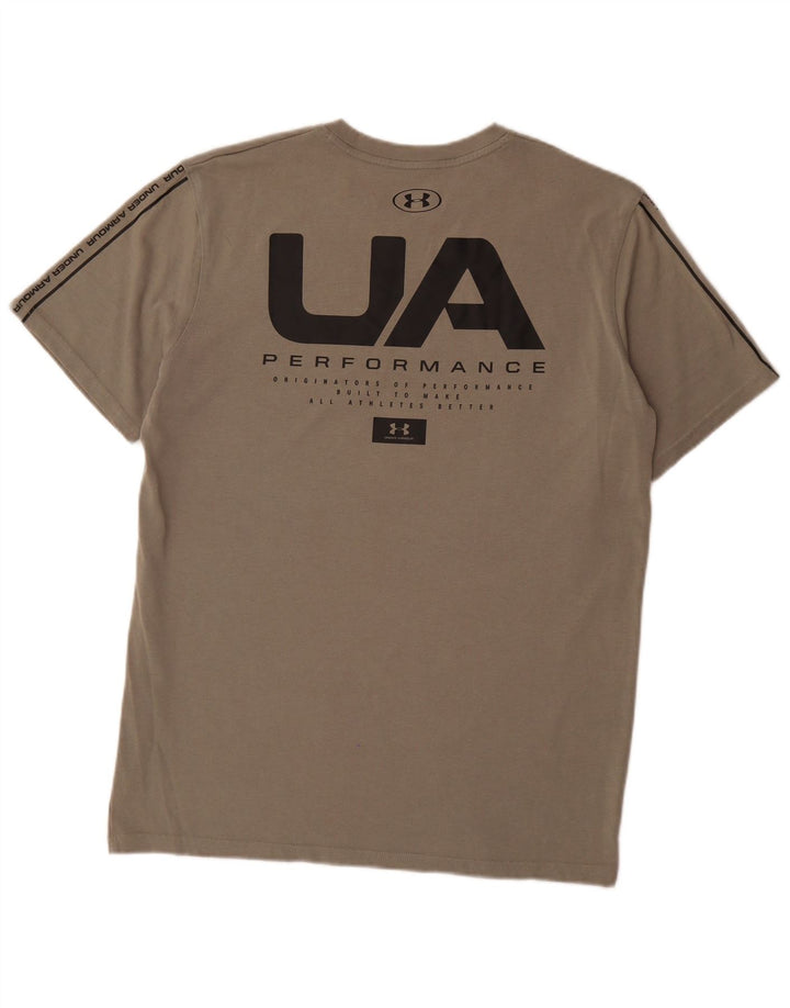 T-shirt grafica da uomo UNDER ARMOUR Heat Gear grigio medio