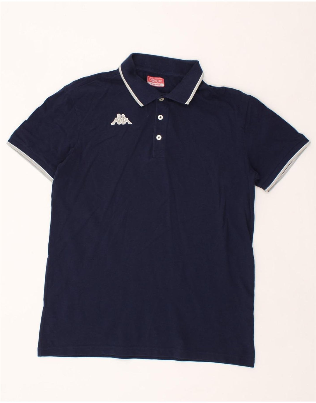 KAPPA Mens Polo Shirt XL Navy Blue Cotton Vintage Kappa and Second-Hand Kappa from Messina Hembry 
