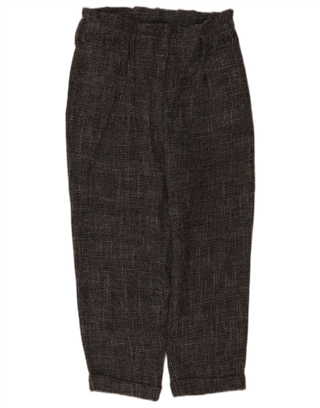 Pantaloni corti da donna Topshop UK 10 piccoli W28 L22 poliestere a quadri grigi
