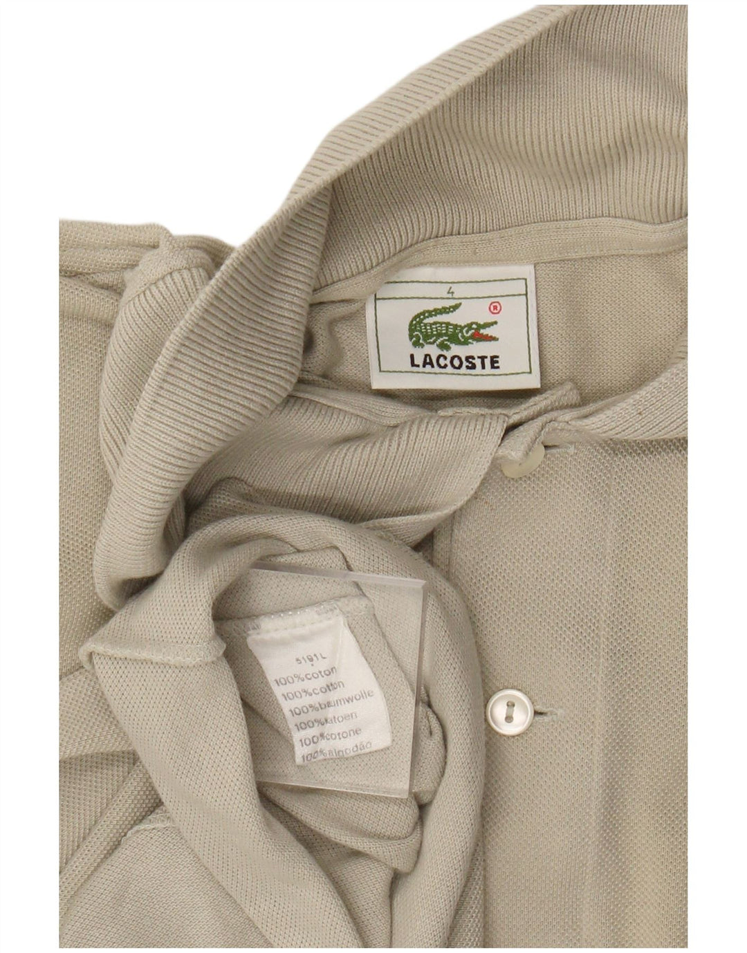 Polo da uomo Lacoste taglia 4 in cotone verde medio
