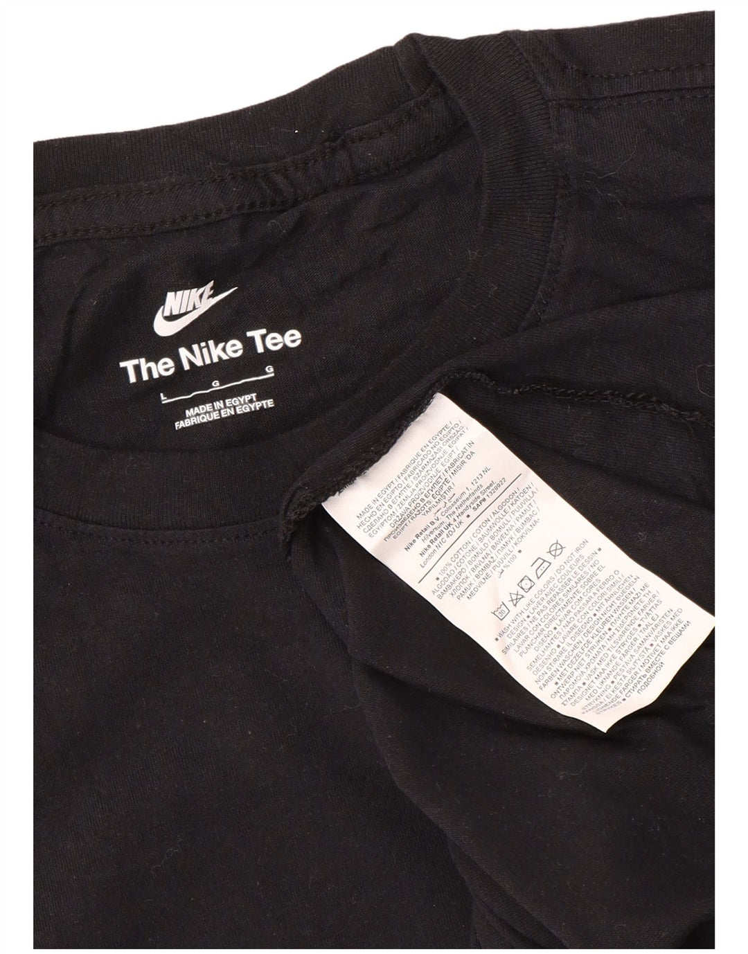 T-shirt da uomo Nike Top grande in cotone nero