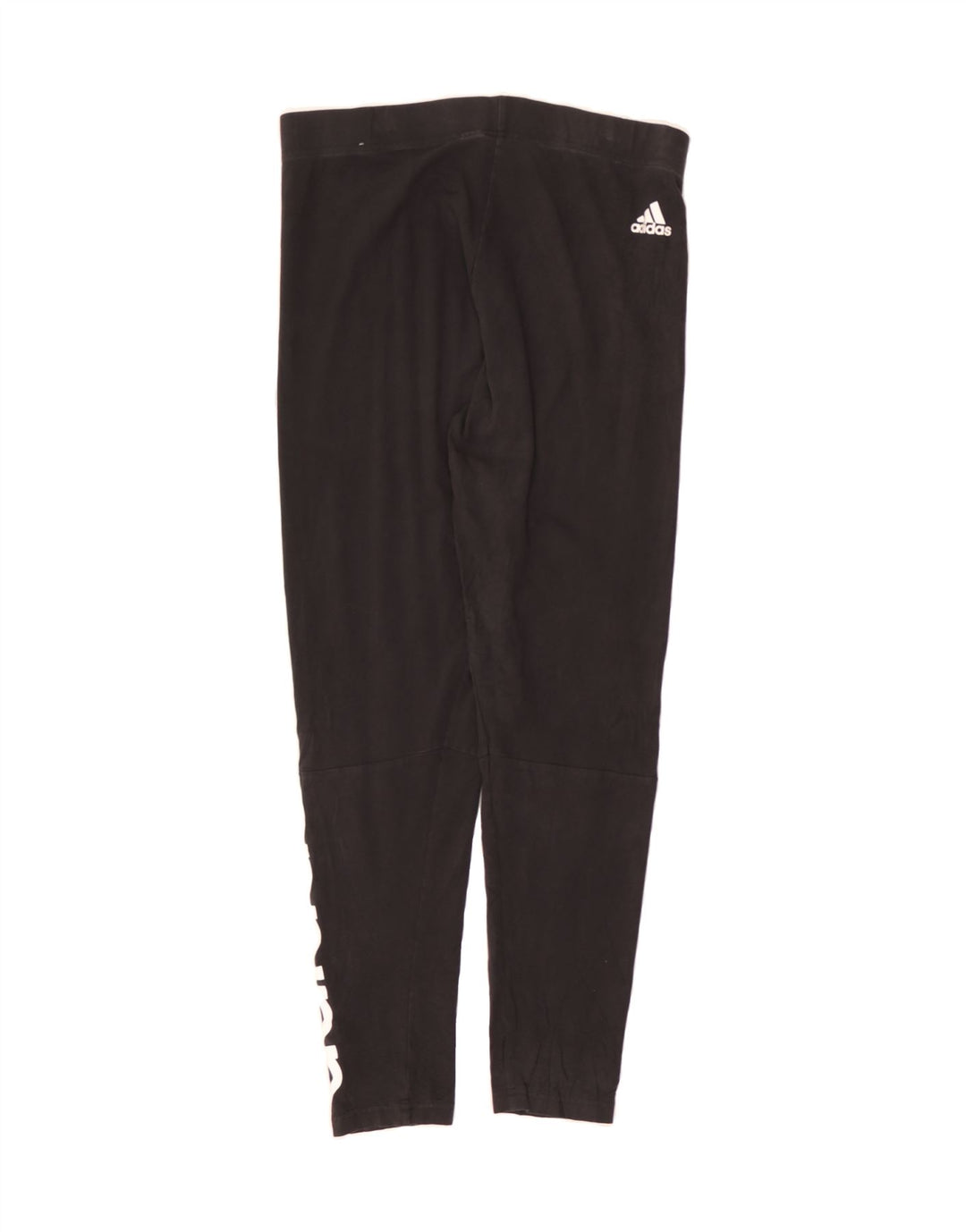 ADIDAS Womens Graphic Leggings UK 14 Medium  Black Vintage Adidas and Second-Hand Adidas from Messina Hembry 